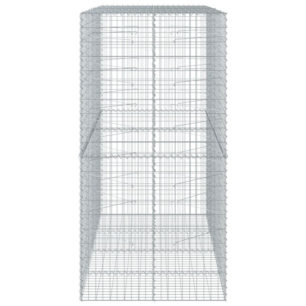 Gabione mit Deckel 200x100x200 cm Verzinktes Eisen