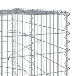 Gabione mit Deckel 1050x100x200 cm Verzinktes Eisen