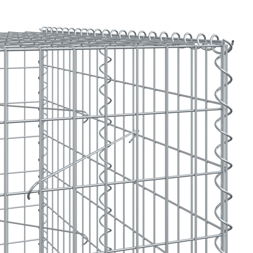 Gabione mit Deckel 1150x100x200 cm Verzinktes Eisen