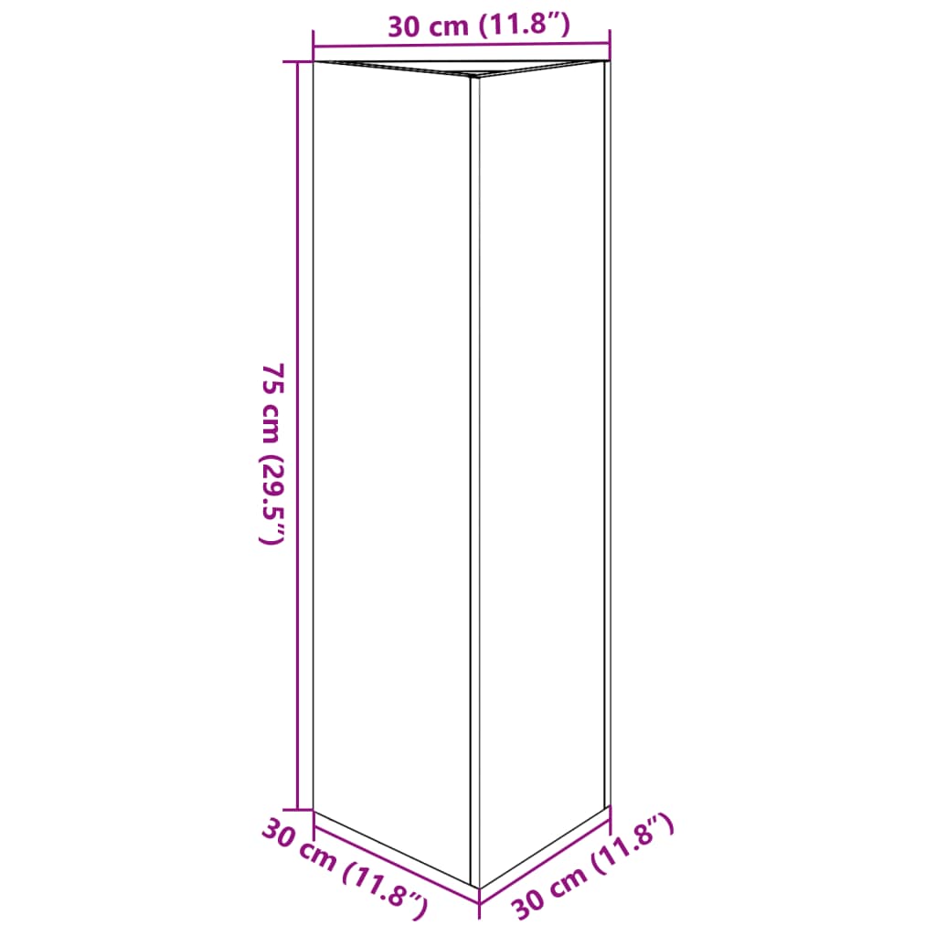 Pflanzkübel 2 Stk. Schwarz Dreieckig 30x26x75 cm Stahl