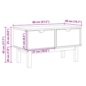 vidaXL Flurbank OTTA 80x40x45 cm Massivholz Kiefer