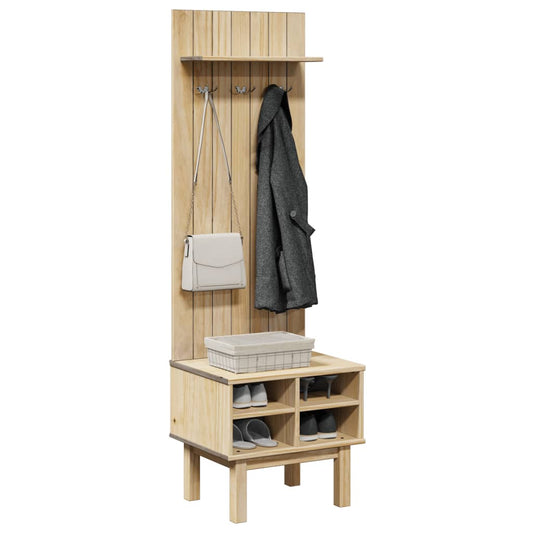 Flurgarderobe OTTA 50x40x160 cm Massivholz Kiefer VIDAXL