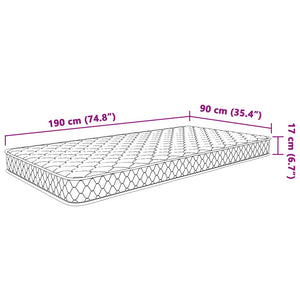 vidaXL Memory-Schaum-Matratze 90x190x17 cm Weiß