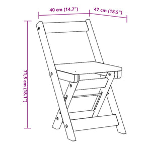 vidaXL Esszimmerstühle Klappbar 4 Stk. Corona Wachsbraun Massivholz