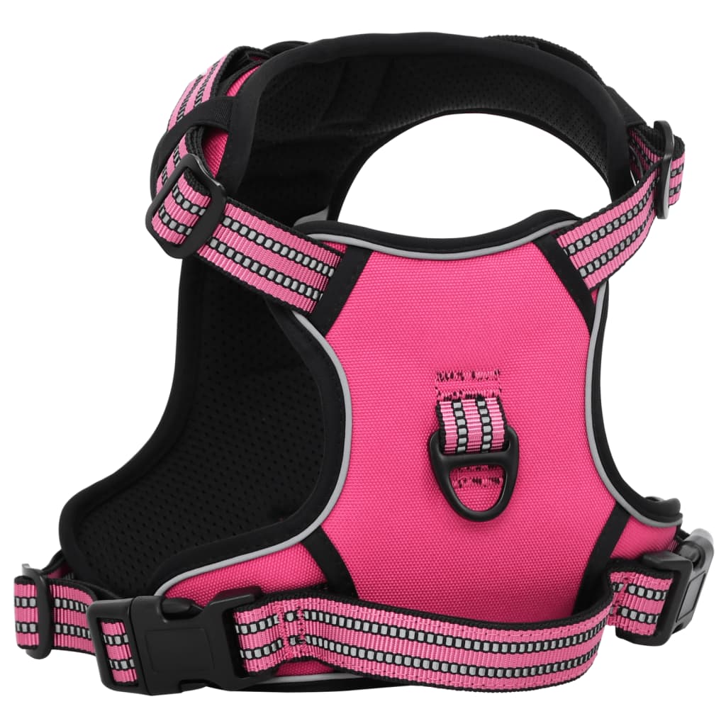 vidaXL Hundegeschirr mit Leine & Halsband Verstellbar Rosa L