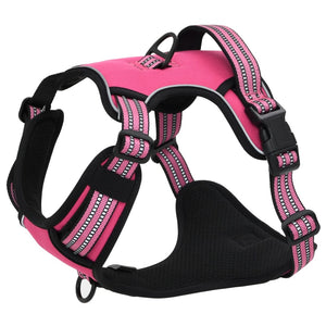 vidaXL Hundegeschirr mit Leine & Halsband Verstellbar Rosa L