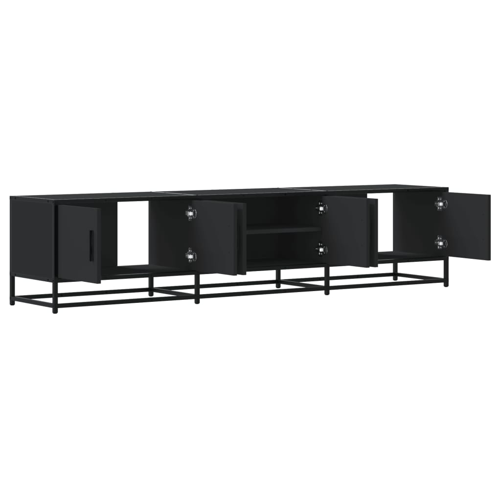 vidaXL TV-Schrank Schwarz 180x35x41 cm Holzwerkstoff