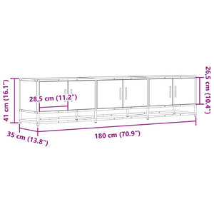 vidaXL TV-Schrank Schwarz 180x35x41 cm Holzwerkstoff