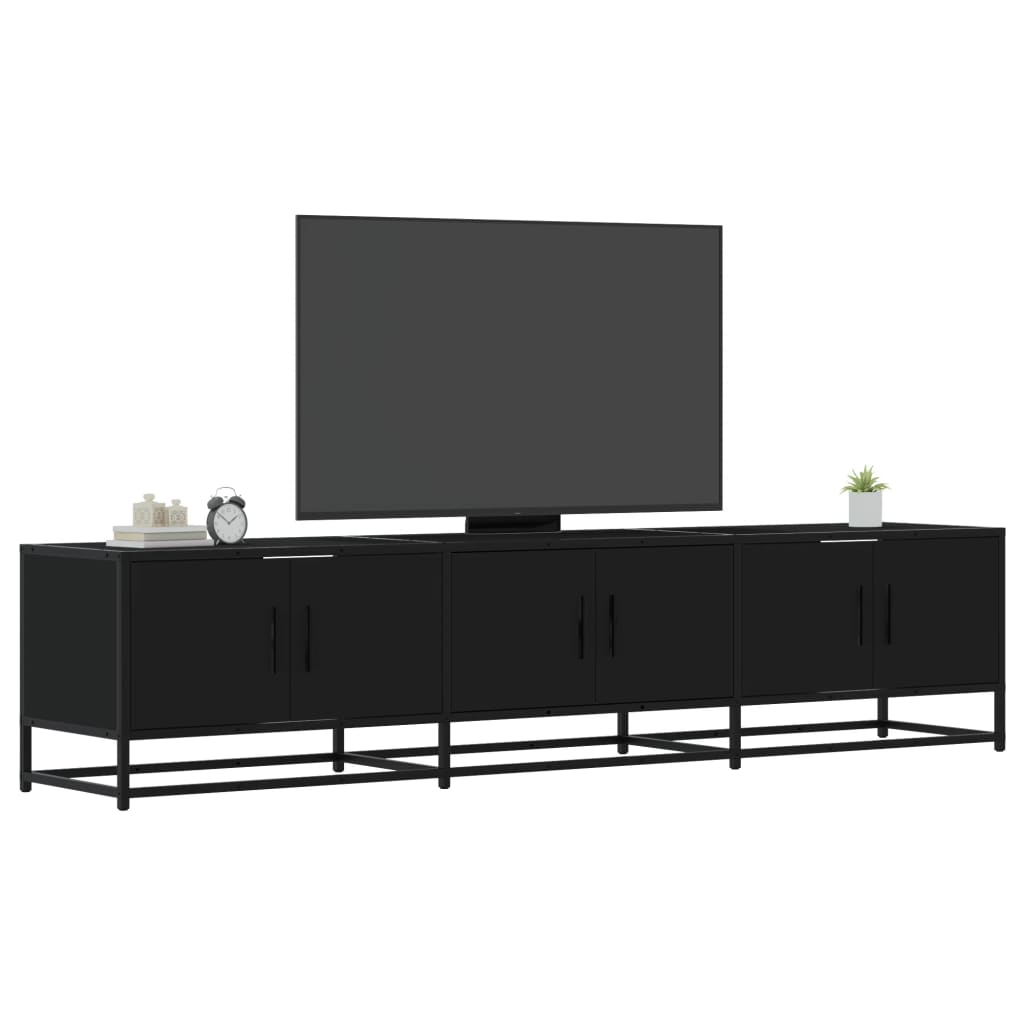 vidaXL TV-Schrank Schwarz 180x35x41 cm Holzwerkstoff