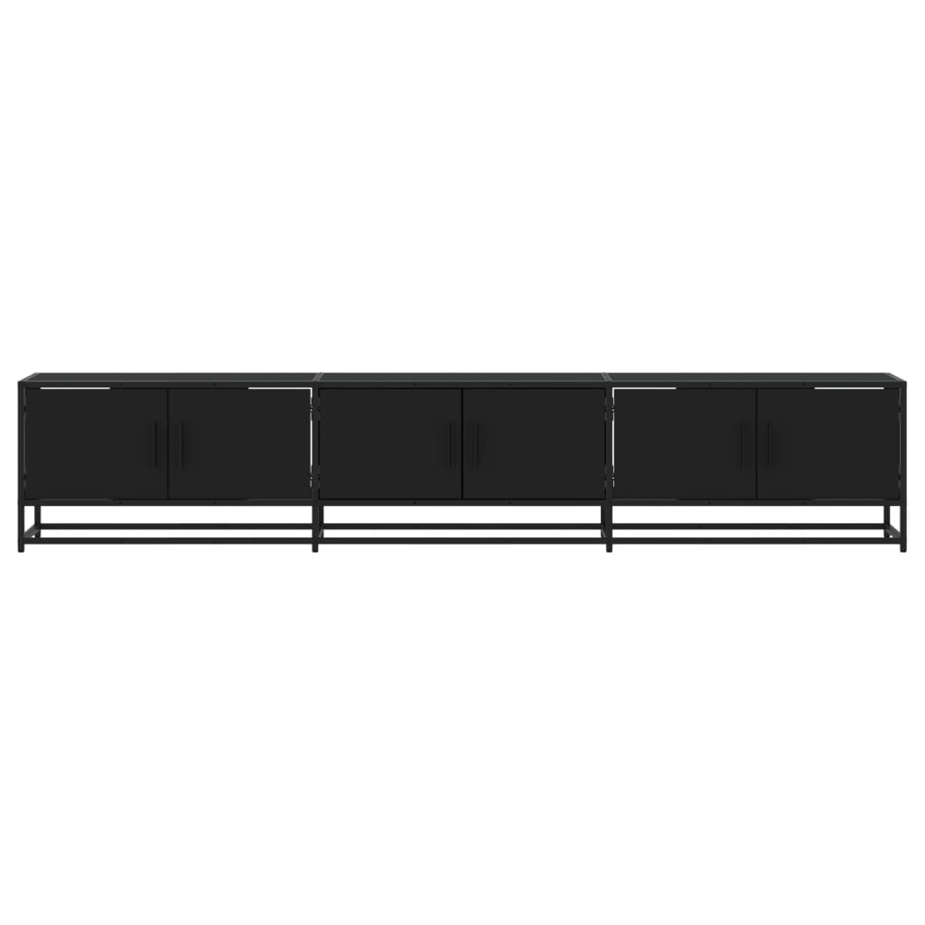 vidaXL TV-Schrank Schwarz 210x35x41 cm Holzwerkstoff