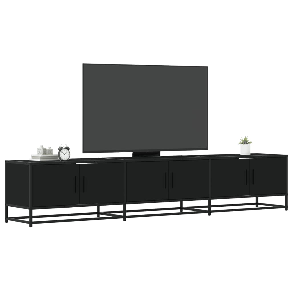 vidaXL TV-Schrank Schwarz 210x35x41 cm Holzwerkstoff