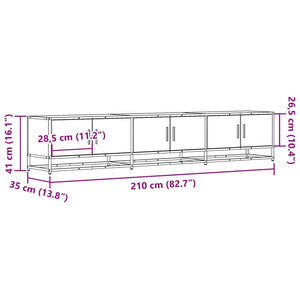 vidaXL TV-Schrank Sonoma-Eiche 210x35x41 cm Holzwerkstoff