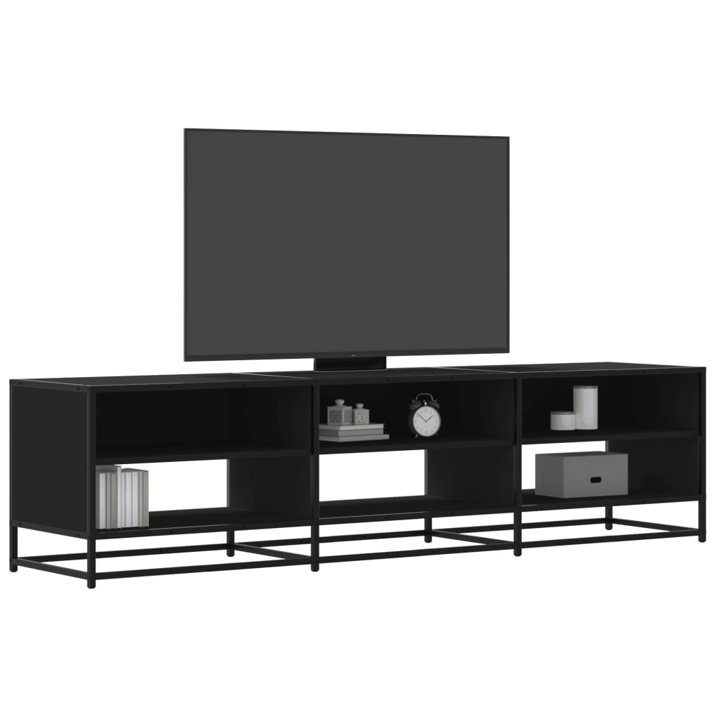 vidaXL TV-Schrank Schwarz 180x40x46 cm Holzwerkstoff