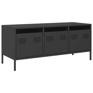 vidaXL TV-Schrank Schwarz 101,5x39x43,5 cm Kaltgewalzter Stahl