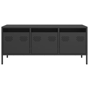 vidaXL TV-Schrank Schwarz 101,5x39x43,5 cm Kaltgewalzter Stahl