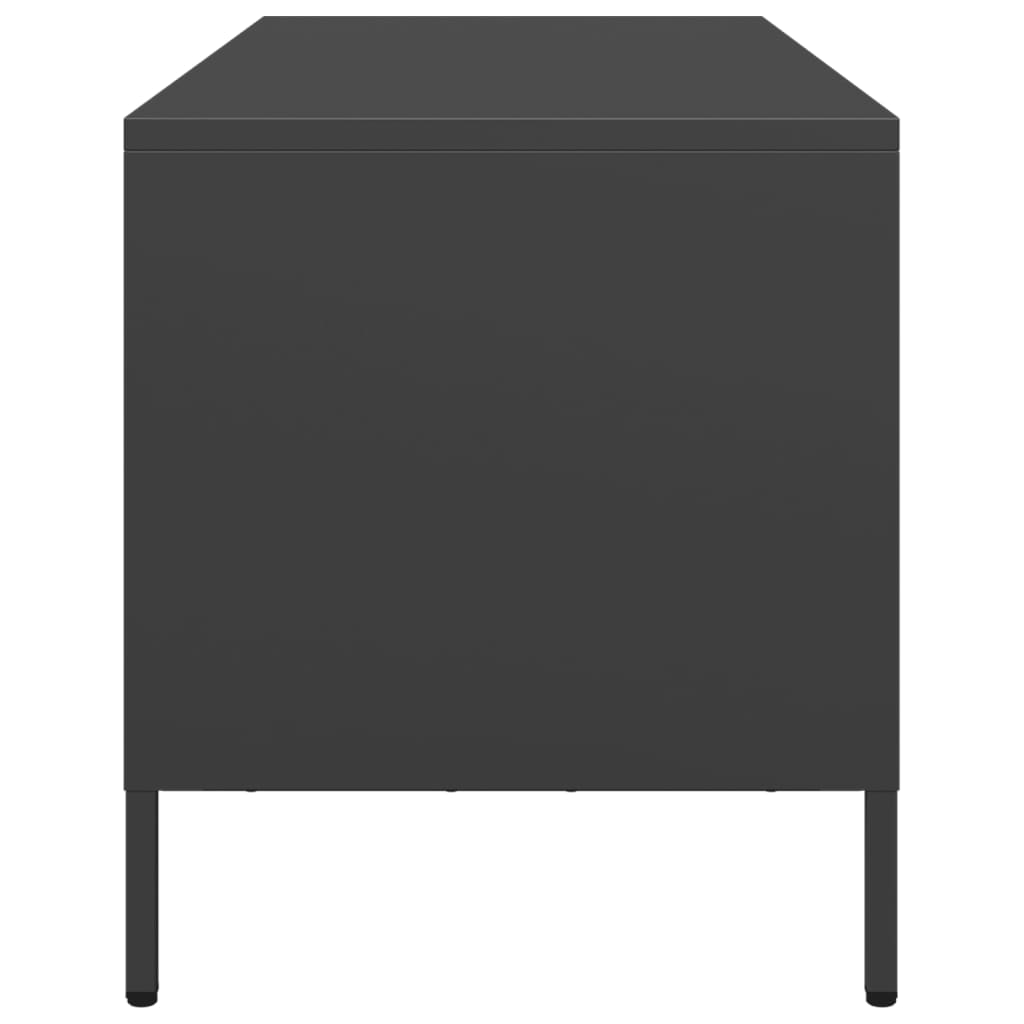 vidaXL TV-Schrank Schwarz 101,5x39x43,5 cm Kaltgewalzter Stahl