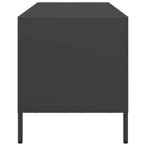 vidaXL TV-Schrank Schwarz 101,5x39x43,5 cm Kaltgewalzter Stahl