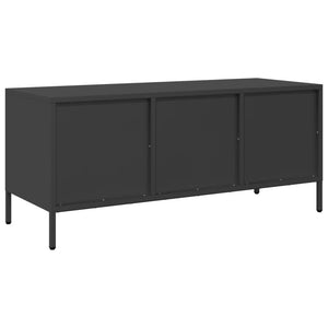 vidaXL TV-Schrank Schwarz 101,5x39x43,5 cm Kaltgewalzter Stahl