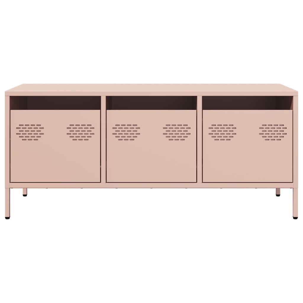 vidaXL TV-Schrank Rosa 101,5x39x43,5 cm Kaltgewalzter Stahl