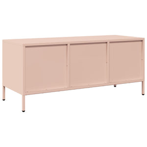 vidaXL TV-Schrank Rosa 101,5x39x43,5 cm Kaltgewalzter Stahl