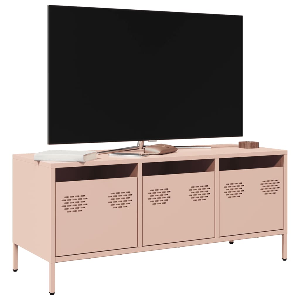 vidaXL TV-Schrank Rosa 101,5x39x43,5 cm Kaltgewalzter Stahl