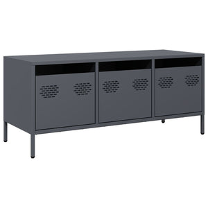 vidaXL TV-Schrank Anthrazit 101,5x39x43,5 cm Kaltgewalzter Stahl