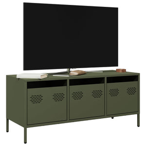 vidaXL TV-Schrank Olivgrün 101,5x39x43,5 cm Kaltgewalzter Stahl