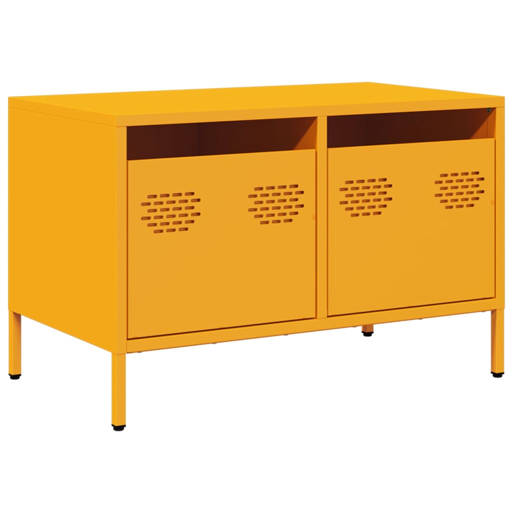 vidaXL TV-Schrank Senfgelb 68x39x43,5 cm Kaltgewalzter Stahl