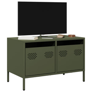 vidaXL TV-Schrank Olivgrün 68x39x43,5 cm Kaltgewalzter Stahl