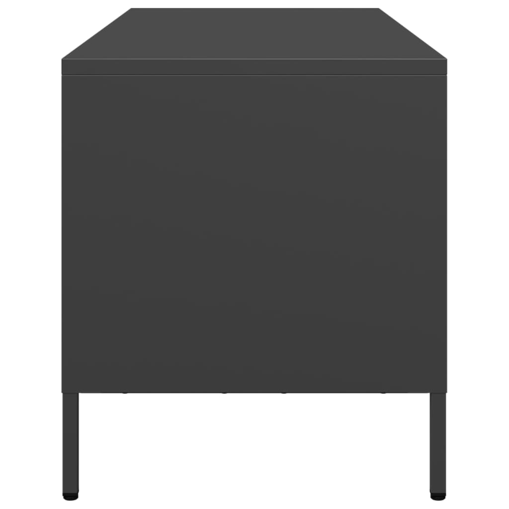 vidaXL TV-Schrank Schwarz 101,5x39x43,5 cm Kaltgewalzter Stahl