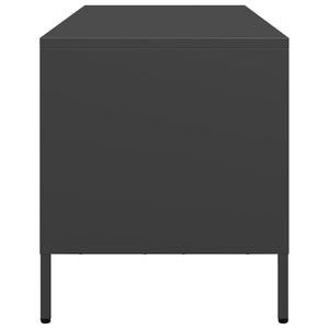 vidaXL TV-Schrank Schwarz 101,5x39x43,5 cm Kaltgewalzter Stahl