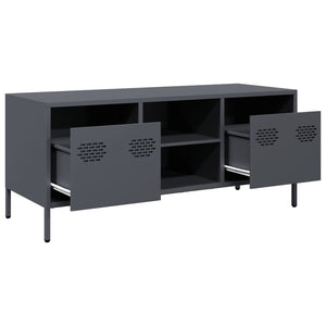 vidaXL TV-Schrank Anthrazit 101,5x39x43,5 cm Kaltgewalzter Stahl