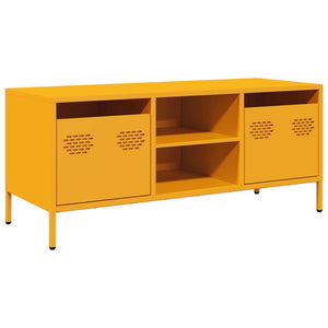 vidaXL TV-Schrank Senfgelb 101,5x39x43,5 cm Kaltgewalzter Stahl