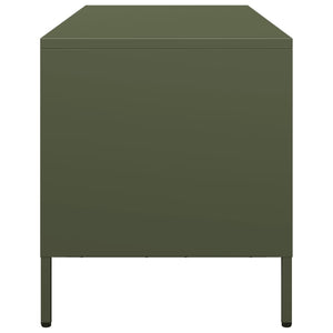 TV-Schrank Olivgrün 101,5x39x43,5 cm Kaltgewalzter Stahl