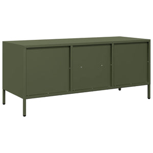 TV-Schrank Olivgrün 101,5x39x43,5 cm Kaltgewalzter Stahl