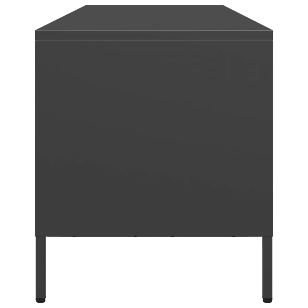 vidaXL TV-Schrank Schwarz 135x39x43,5 cm Kaltgewalzter Stahl