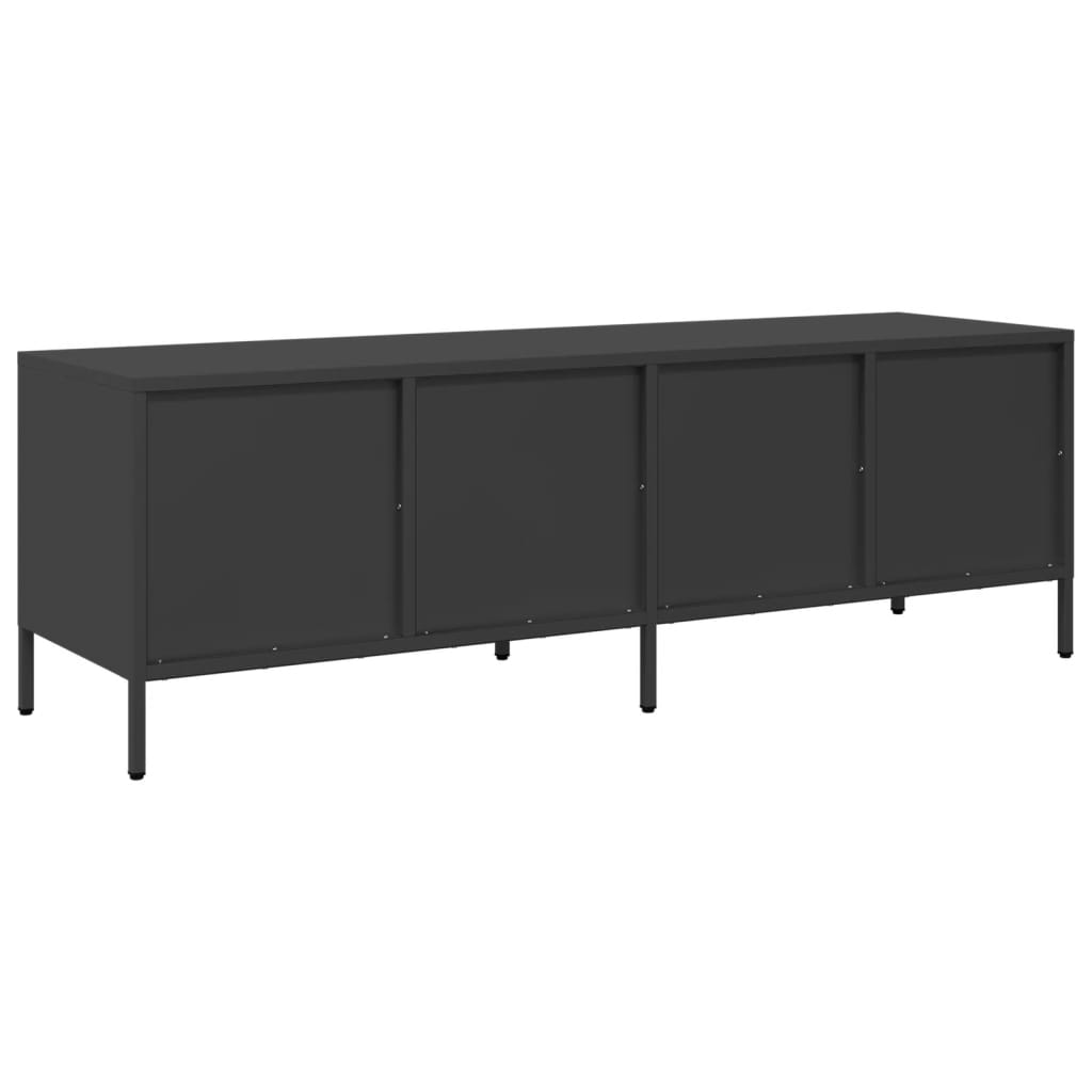 vidaXL TV-Schrank Schwarz 135x39x43,5 cm Kaltgewalzter Stahl