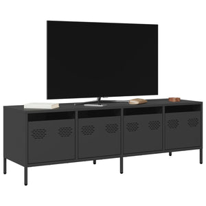 vidaXL TV-Schrank Schwarz 135x39x43,5 cm Kaltgewalzter Stahl