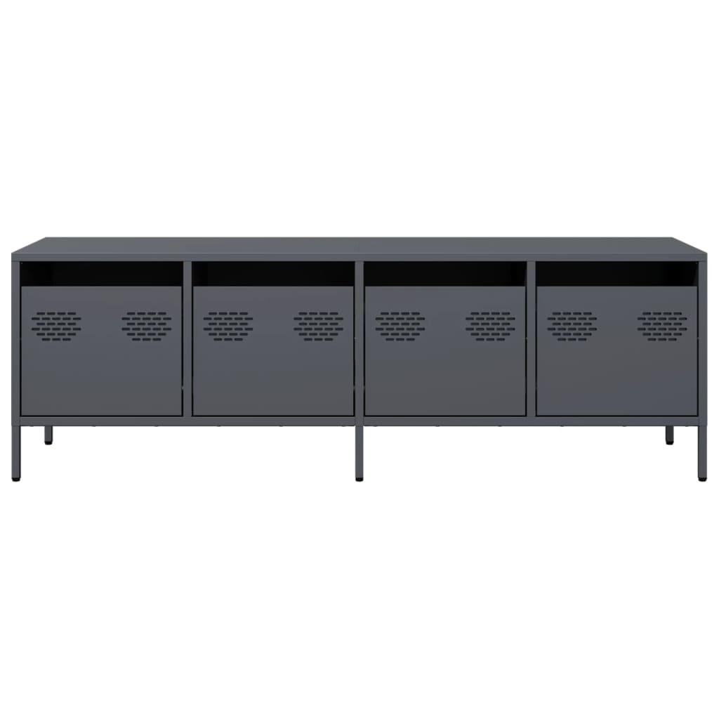 vidaXL TV-Schrank Anthrazit 135x39x43,5 cm Kaltgewalzter Stahl