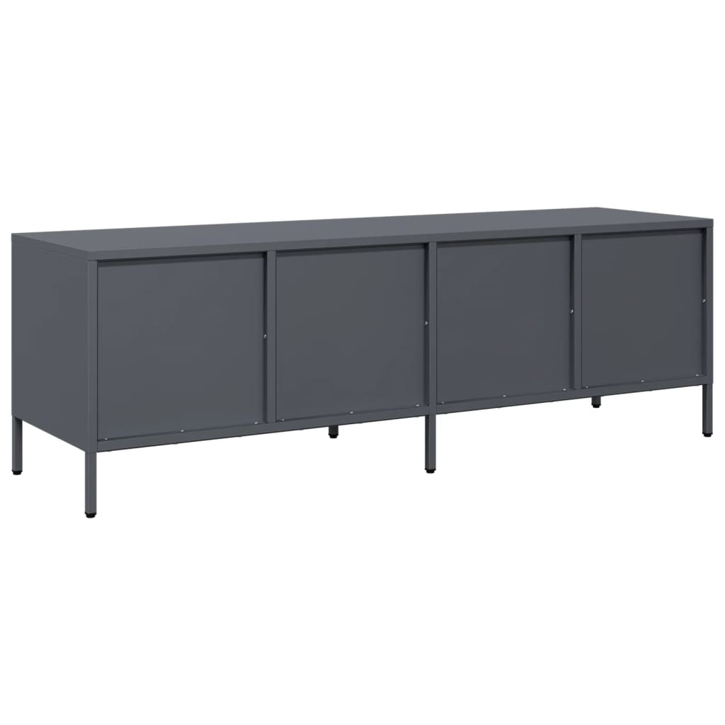 vidaXL TV-Schrank Anthrazit 135x39x43,5 cm Kaltgewalzter Stahl