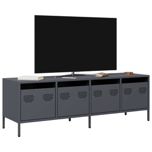 vidaXL TV-Schrank Anthrazit 135x39x43,5 cm Kaltgewalzter Stahl