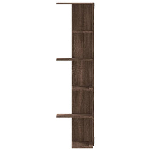 vidaXL Wand-Eckregal Braun Eichen-Optik 36,5x36,5x140 cm Holzwerkstoff