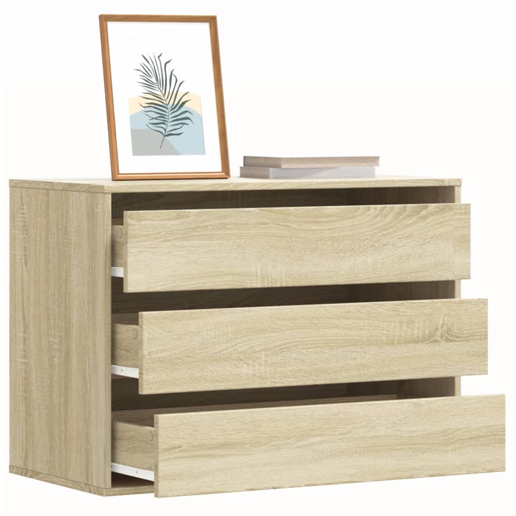 Kommode Sonoma-Eiche 80x41x58 cm Holzwerkstoff Stilecasa