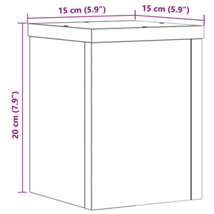 Pflanzenständer 2 Stk. Altholz-Optik 15x15x20 cm Holzwerkstoff