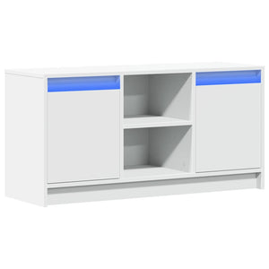 vidaXL TV-Schrank mit LED-Beleuchtung Weiß 100x34x50 cm Holzwerkstoff