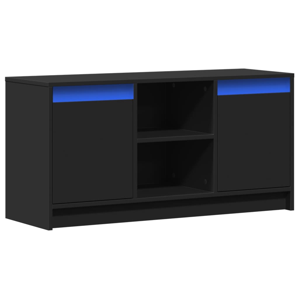 TV-Schrank mit LED-Beleuchtung Schwarz 100x34x50 cm VIDAXL