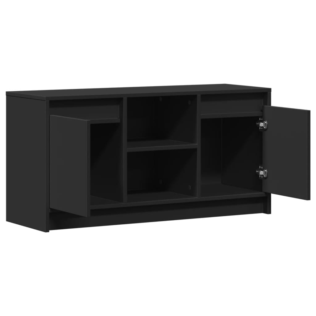 TV-Schrank mit LED-Beleuchtung Schwarz 100x34x50 cm VIDAXL