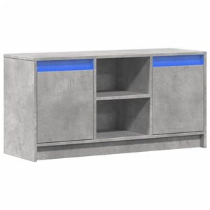 vidaXL TV-Schrank mit LED-Beleuchtung Betongrau 100x34x50 cm