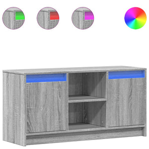 vidaXL TV-Schrank mit LED-Beleuchtung Grau Sonoma 100x34x50 cm