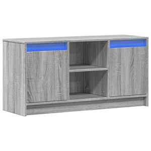 vidaXL TV-Schrank mit LED-Beleuchtung Grau Sonoma 100x34x50 cm